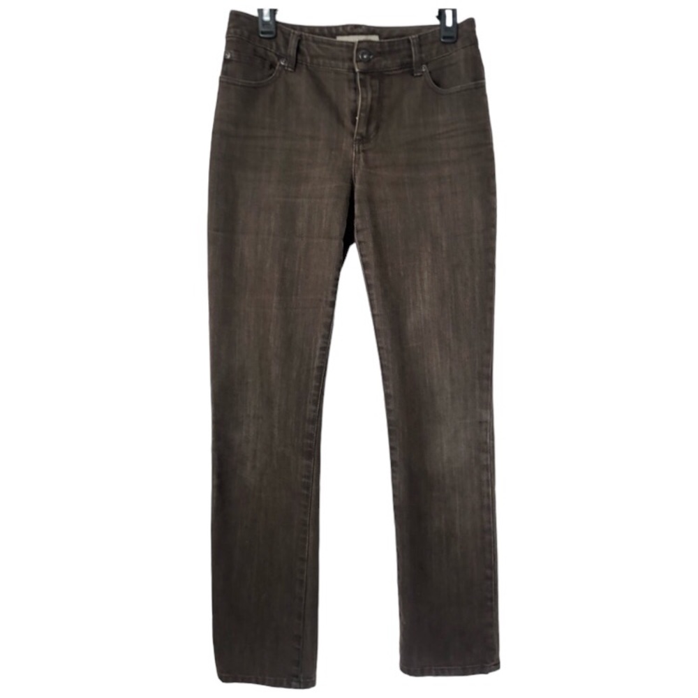 Chicos Platinum jeans brown ultimate fit slim leg